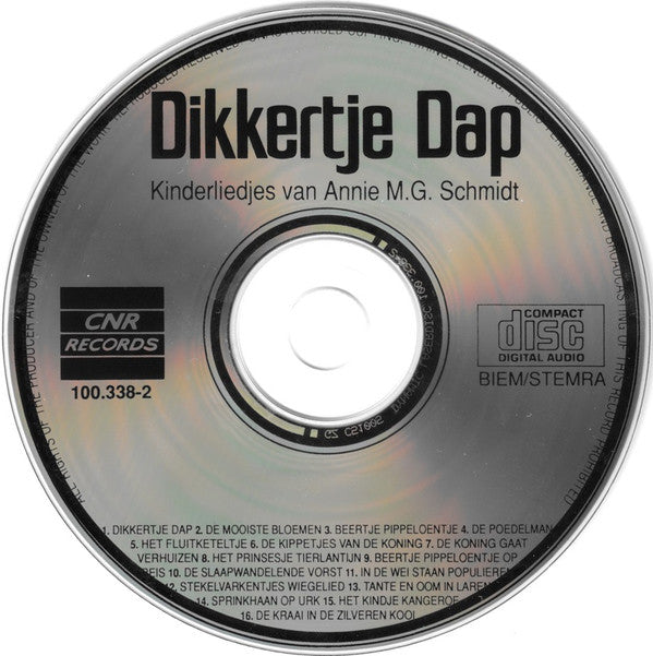 De Leidse Sleuteltjes : Dikkertje Dap - Kinderliedjes Van Annie M.G. Schmidt (CD)