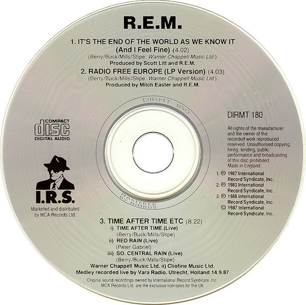 R.E.M. : It's The End Of The World As We Know It (And I Feel Fine) (CD, Single, S/Edition, Vol)