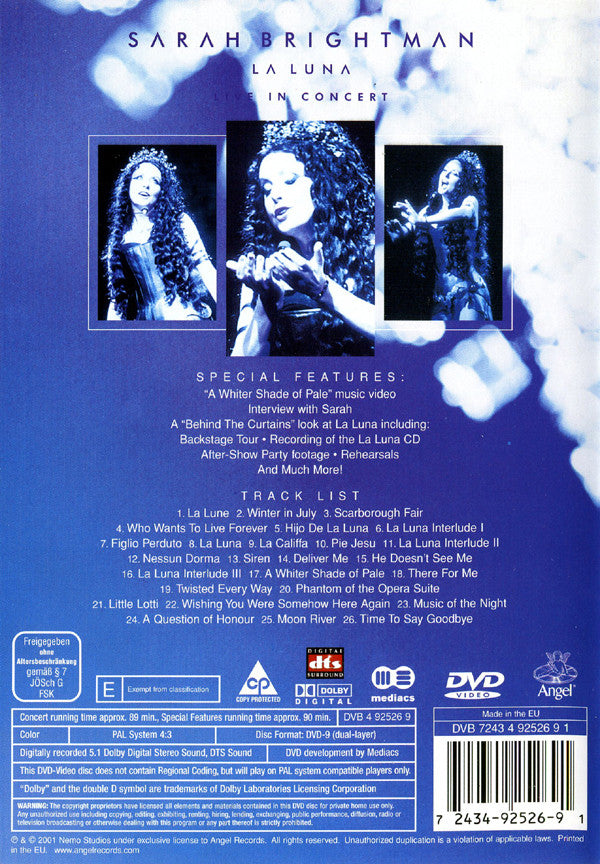 Sarah Brightman : La Luna - Live In Concert (DVD-V, PAL)