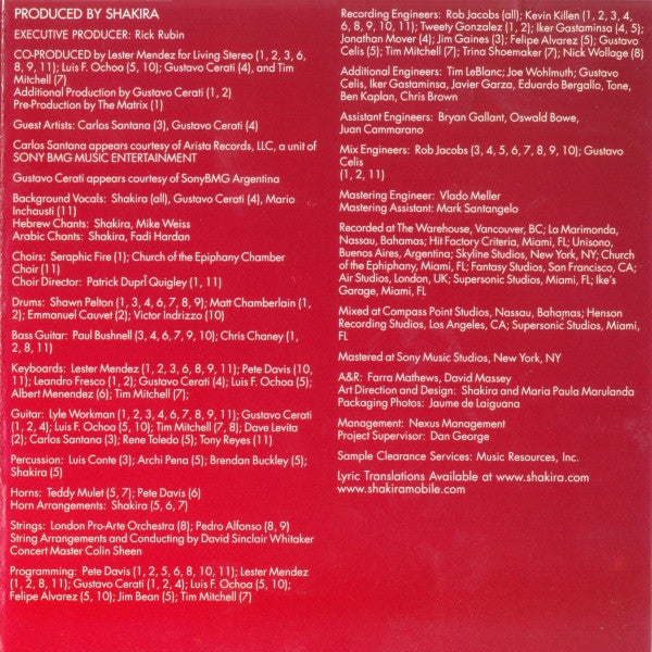 Shakira : Oral Fixation Vol. 2 (CD, Album)