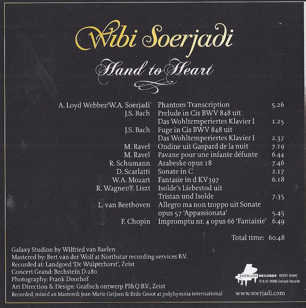 Wibi Soerjadi : Hand To Heart (CD, Album)