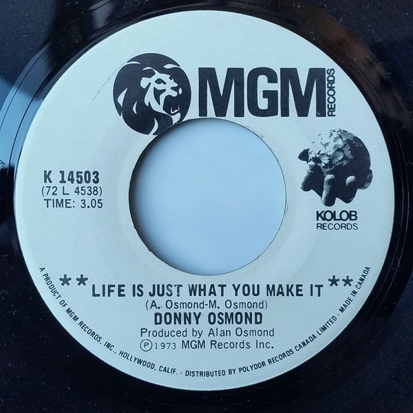 Donny Osmond : The Twelfth Of Never  (7", Single)