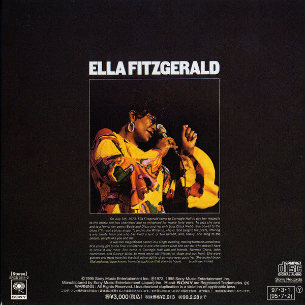 Ella Fitzgerald : Newport Jazz Festival Live At Carnegie Hall (2xCD, Album, Ltd, RE, RM, Pap)