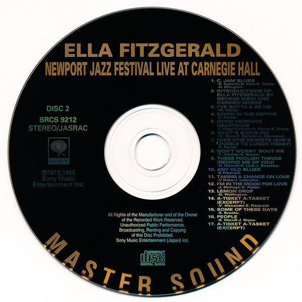 Ella Fitzgerald : Newport Jazz Festival Live At Carnegie Hall (2xCD, Album, Ltd, RE, RM, Pap)