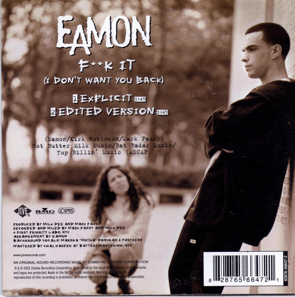 Eamon : F**k It (I Don't Want You Back) (CD, Single)