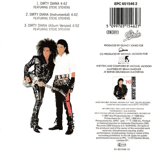 Michael Jackson : Dirty Diana (CD, Mini, Single)