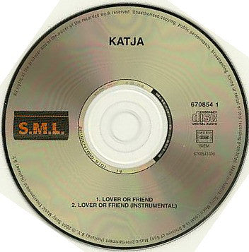 Katja Schuurman : Lover Or Friend (Titelsong Van De Film Costa!) (CD, Single)