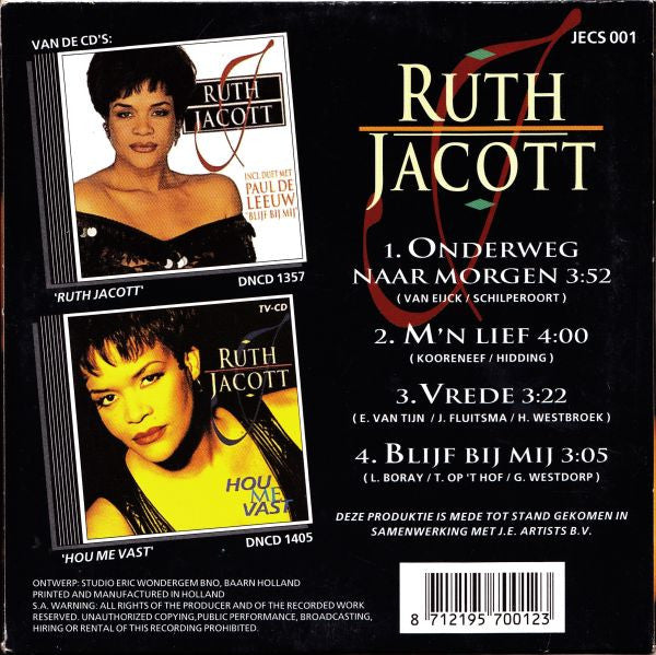Ruth Jacott : Onderweg Naar Morgen / M'n Lief / Vrede / Blijf Bij Mij  (CD, Single)