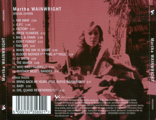 Martha Wainwright : Martha Wainwright  (CD, Album, S/Edition)