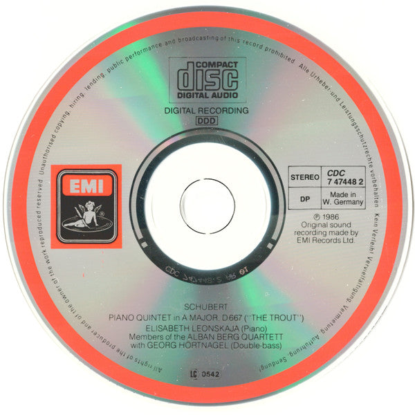 Franz Schubert – Elisabeth Leonskaja, Mitglieder Des Alban Berg Quartett, Georg Hörtnagel : Forellenquintett, A-dur · Piano Quintet In A, 'Trout' (CD, Album)