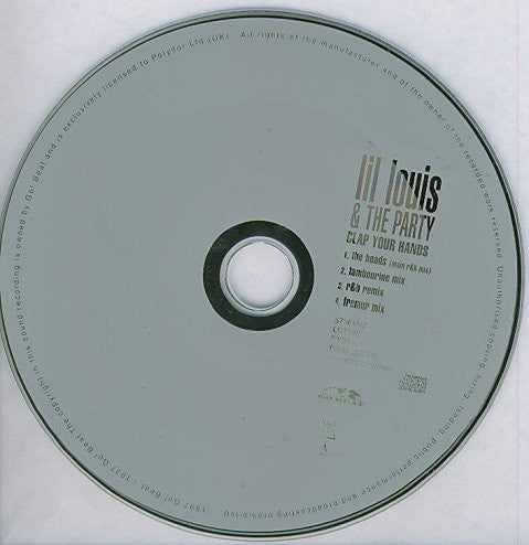 Lil' Louis & The Party : Clap Your Hands (CD, Single)