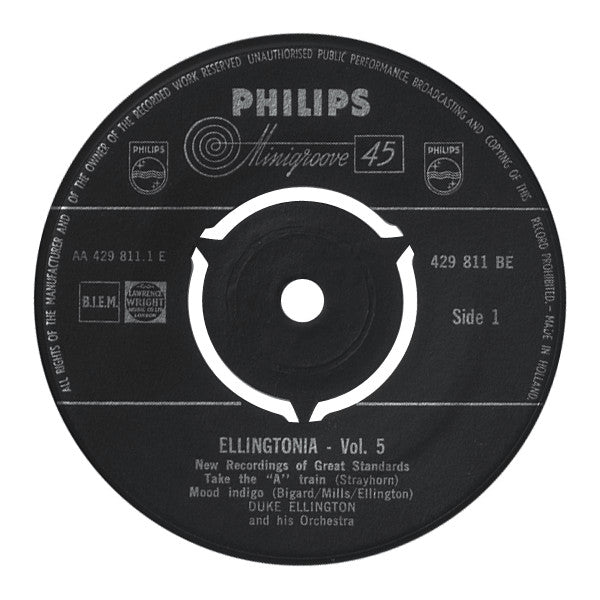 Duke Ellington And His Orchestra : Ellingtonia - Vol. 5 “New Recordings Of Great Standards” (7", EP, Mono)