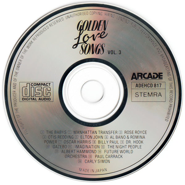 Various : Golden Love Songs Volume 3 (CD, Comp)