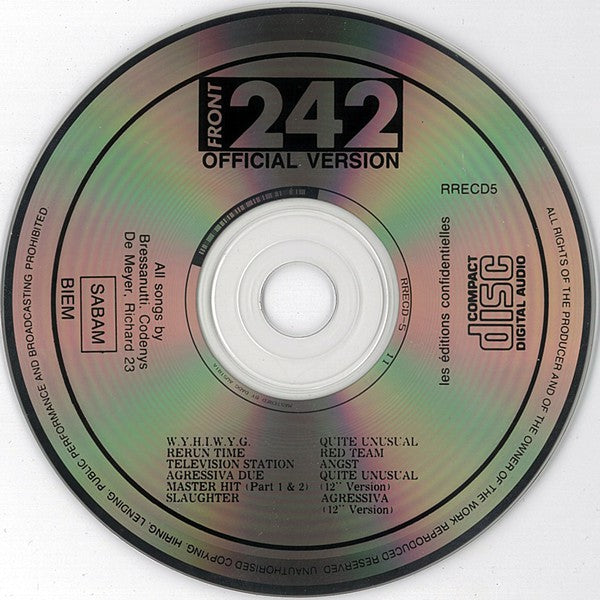 Front 242 : Official Version (CD, Album, RE)