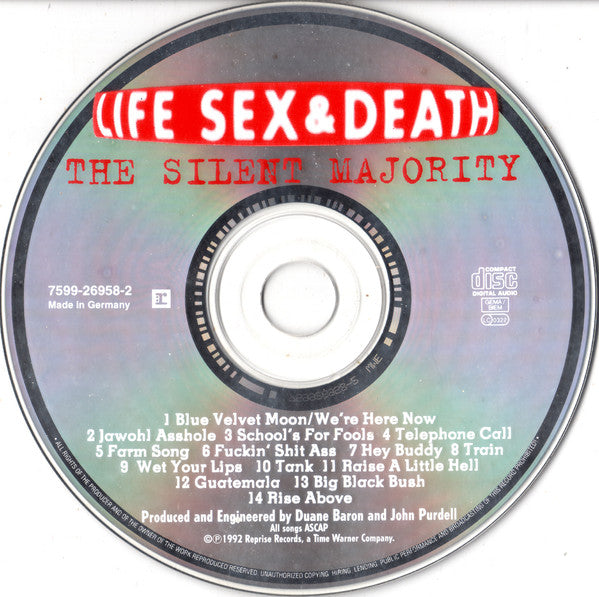 Life Sex & Death : The Silent Majority (CD, Album)
