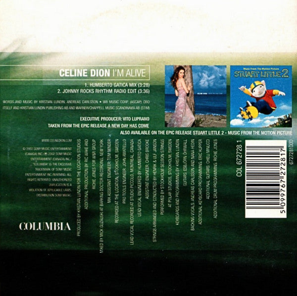 Céline Dion : I'm Alive (CD, Single)