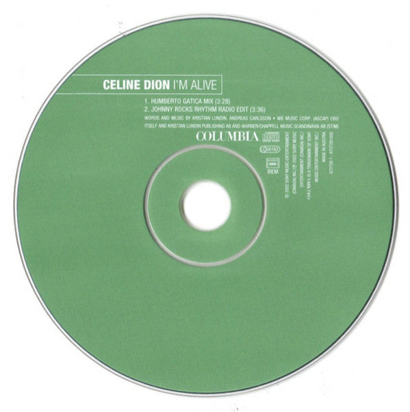 Céline Dion : I'm Alive (CD, Single)