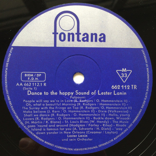 Lester Lanin And His Orchestra : Dance To The Happy Sound Of Lester Lanin (10", Mono)