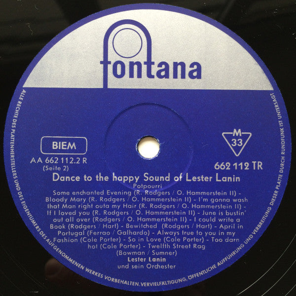 Lester Lanin And His Orchestra : Dance To The Happy Sound Of Lester Lanin (10", Mono)