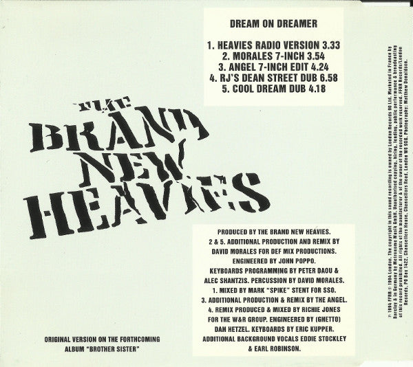The Brand New Heavies : Dream On Dreamer (CD, Single)