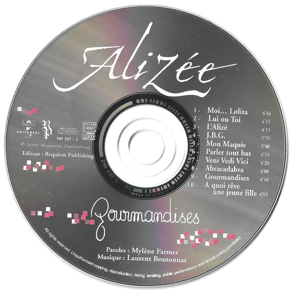 Alizée : Gourmandises (CD, Album, Jew)