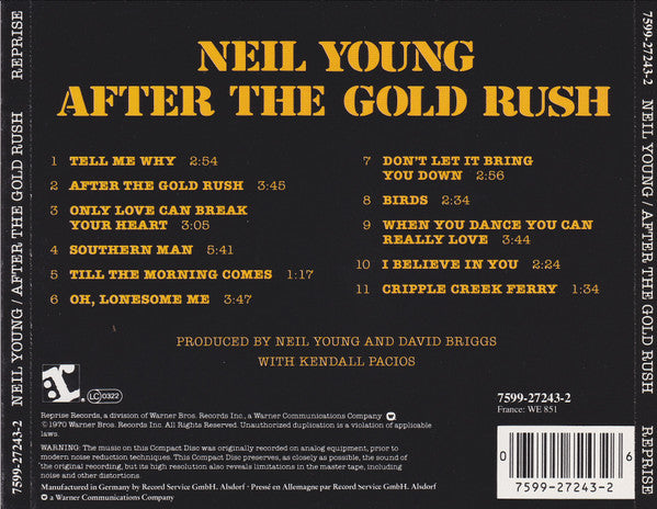 Neil Young : After The Gold Rush (CD, Album, RE, RP)