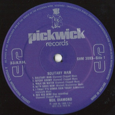 Neil Diamond : Solitary Man  (LP, Comp)