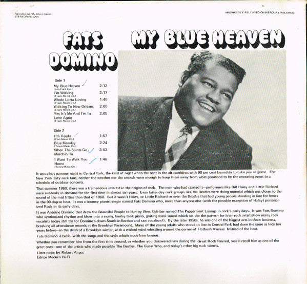 Fats Domino : My Blue Heaven (LP, Album, RE)