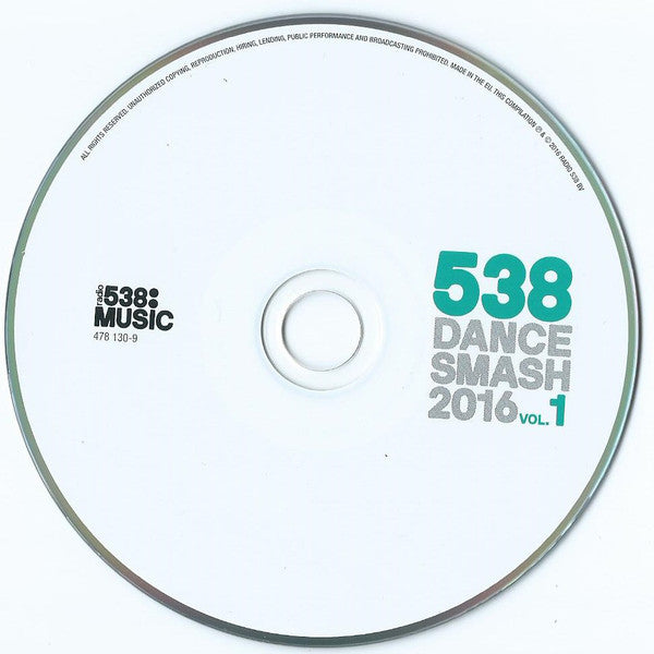 Various : 538 Dance Smash 2016 Vol.1 (CD, Comp, P/Mixed)