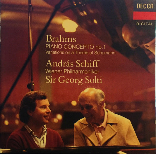 Johannes Brahms - András Schiff, Wiener Philharmoniker, Georg Solti : Piano Concerto No. 1, Variations On A Theme Of Schumann (CD, Album)
