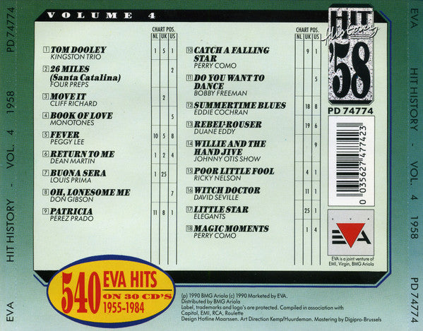 Various : Hit History '58 - Volume 4 (CD, Comp)