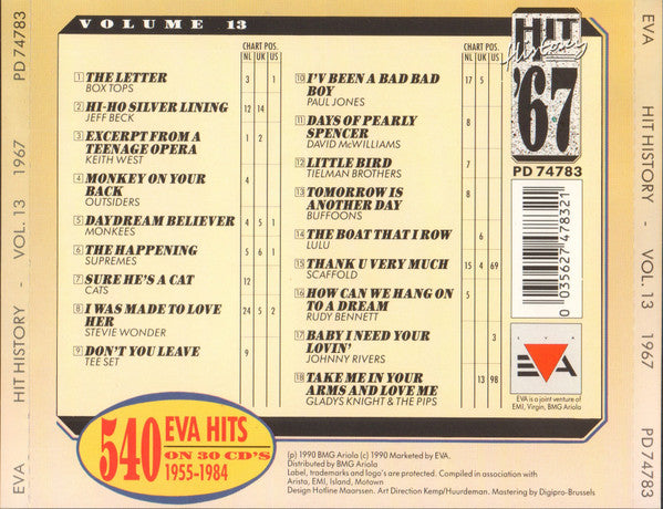 Various : Hit History '67 - Volume 13 (CD, Comp)