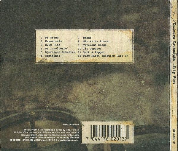 Kaizers Orchestra : Evig Pint (CD, Album, Dig)