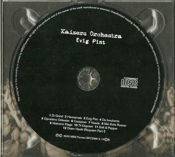 Kaizers Orchestra : Evig Pint (CD, Album, Dig)