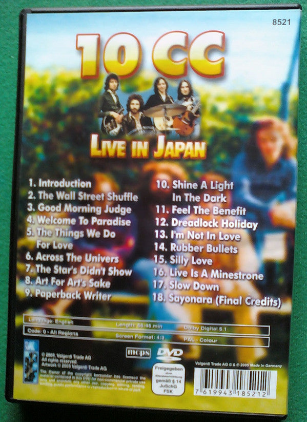 10cc : Live In Japan (DVD, PAL, Dol)