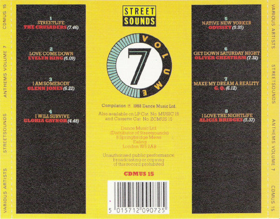Various : Anthems Volume 7 (CD, Comp)