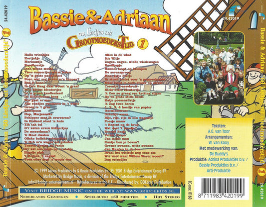 Bassie & Adriaan : 60 Liedjes Uit Grootmoederstijd 1 (CD, Album)