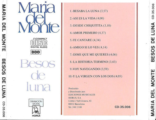 María Del Monte : Besos De Luna (CD, Album, RE)