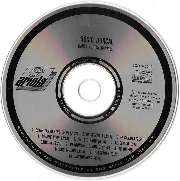 Rocío Dúrcal : Canta A Juan Gabriel  (CD, Album)