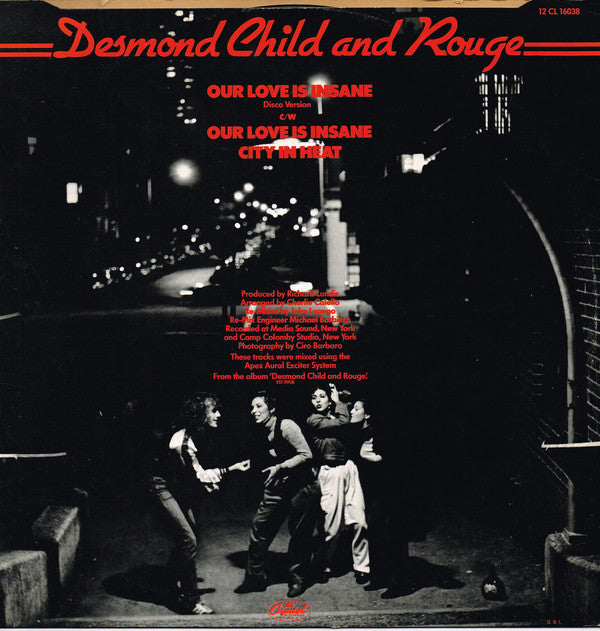 Desmond Child And Rouge : Our Love Is Insane (12")