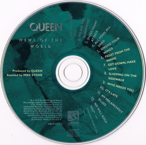 Queen : News Of The World (CD, Album, RM, RP)