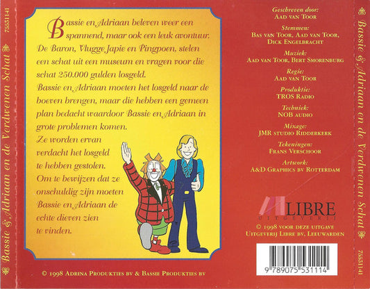Bassie & Adriaan : En De Verdwenen Schat (Boek En Vertel CD) (CD, Album, RE)