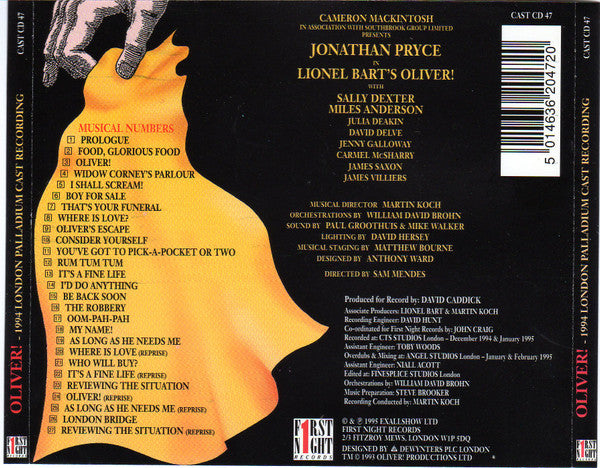 Lionel Bart - "Oliver!" 1994 London Palladium Cast : Oliver! (The 1994 London Palladium Cast Recording) (CD, Album)