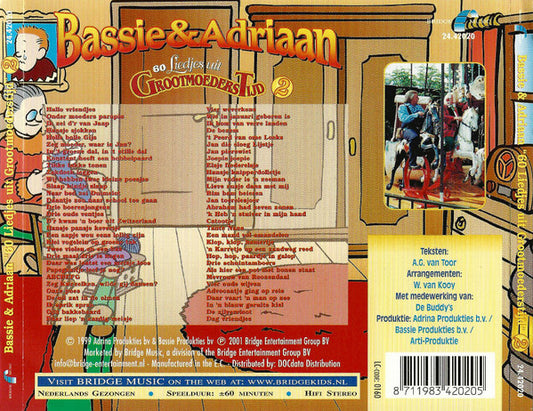 Bassie & Adriaan : 60 Liedjes Uit Grootmoederstijd 2 (CD, Album)