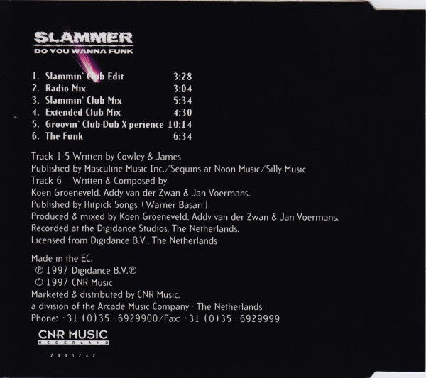 Slammer : Do You Wanna Funk (CD, Maxi)
