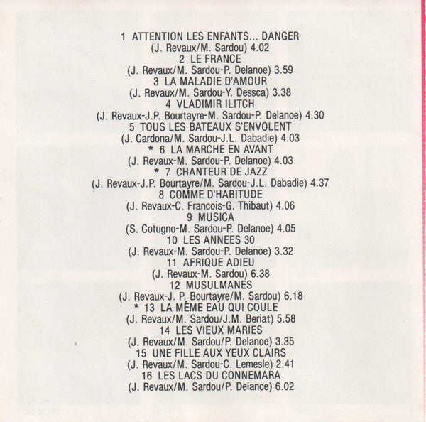 Michel Sardou : Les Plus Grands Succès / De Grootste Successen (CD, Comp)