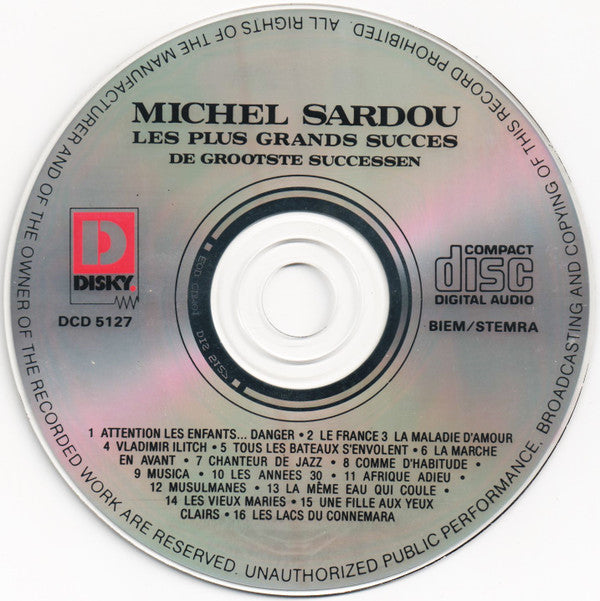 Michel Sardou : Les Plus Grands Succès / De Grootste Successen (CD, Comp)