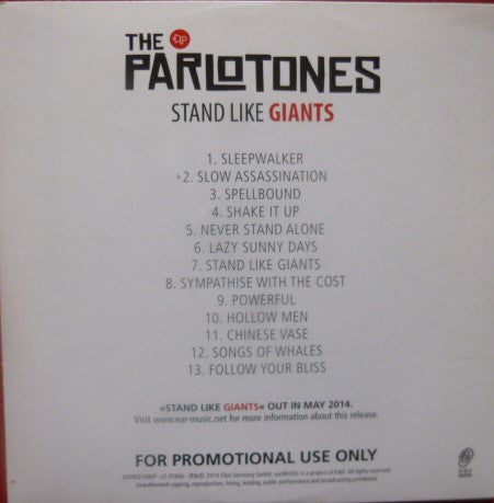 The Parlotones : Stand Like Giants  (CD, Album, Promo)