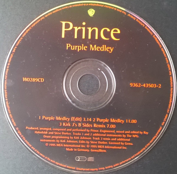 Prince : Purple Medley (CD, Single)
