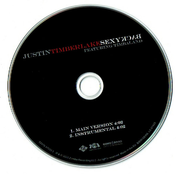 Justin Timberlake : SexyBack (CD, Single, Car)